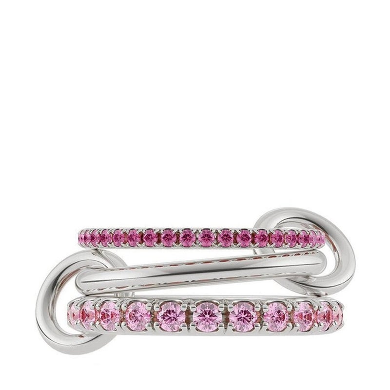 Popular Light Luxury High-End Copper Inlaid Zircon Interlocking Ring Creative Personality Trendy Hand Jewelry - Image 3